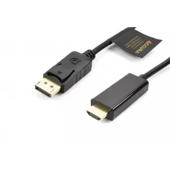 Accura DisplayPort-til-HDMI-kabel 3,0 m 4K@60Hz 18Gbps HDCP 2.2 forgyldt sort