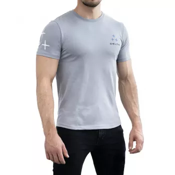 Delta T-shirt grå XXL - 100% bomuld arbejdstøj T-shirt