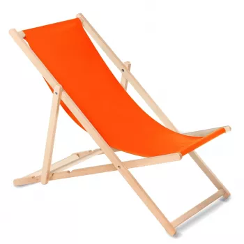 Klassisk liggestol i bøgetræ GreenBlue GB183 orange