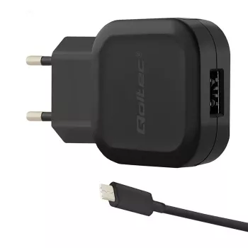 Qoltec 12W 5V 2.4A USB + USB-C Wall Charger
