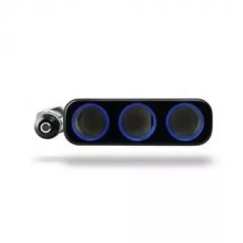 Xblitz R3 3-vejs bilstikdåsefordeler med 2 USB-porte, 12V/24V, 120W, 70cm kabel, sort