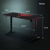 Diablo X-Mate 1400 gaming-skrivebord 140 cm x 60 cm sort