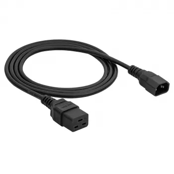 Akyga AK-UP-02 server-forlængerkabel IEC C14 til IEC C19, 3 x 1 mm², 1,8 m, sort