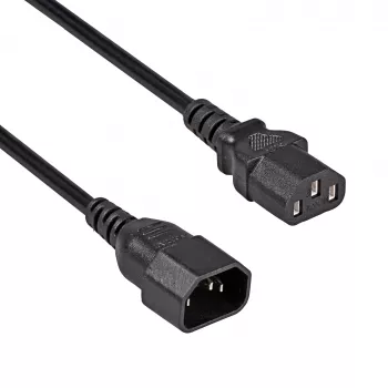 Akyga AK-PC-07C forlængerkabel CU IEC C13 til C14 3m sort