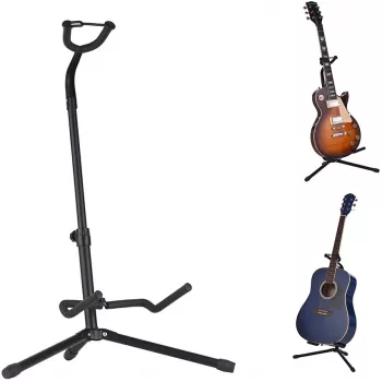 MOZOS GSONE Guitarstativ A-ramme universal foldbar med beskyttelsespolstring sort