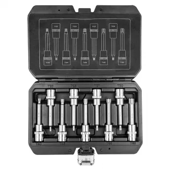 NEO TOOLS Torx-bits på topnøgle 100 mm, 9-delt sæt