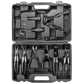 NEO TOOLS 9-delt slangeklemmetangsæt med ergonomiske greb og bæretaske