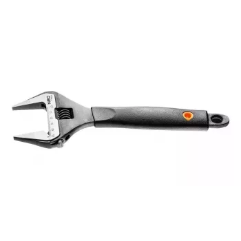 Neo Tools 250 mm Justerbar Skruenøgle, 0-50 mm Spændvidde, Chrom-Vanadium-Stål, Fosfateret, DIN 3117