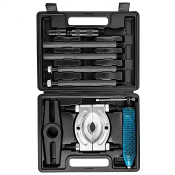 NEO TOOLS Hydraulisk 3-Armet Aftrækker 10 Ton med Håndpumpe, 250 mm Spændvidde, Chrom-Vanadium-Ben, Plastkuffert (TOP-11-847)