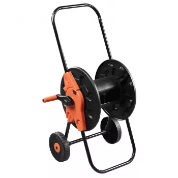 NEO TOOLS Havneslangevogn med Slangetromle, Plast, 60 m 1/2 inch Kapacitet, grå/orange