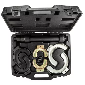 NEO TOOLS fjederspændersæt med udskiftelige bakker | 3 par (65-212 mm) | 1500 kg pr. par | CrV-stål | plastkuffert | TOP-11-797