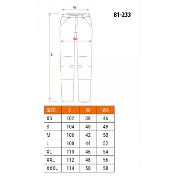 NEO TOOLS 81-233-XXL beskyttelsesbukser sort størrelse XXL