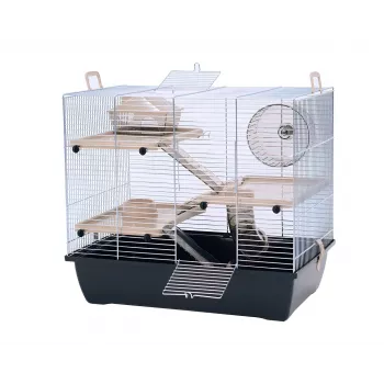 INZ INTER-ZOO Pinky 3 zink sort gnaverburs 500x330x455 mm