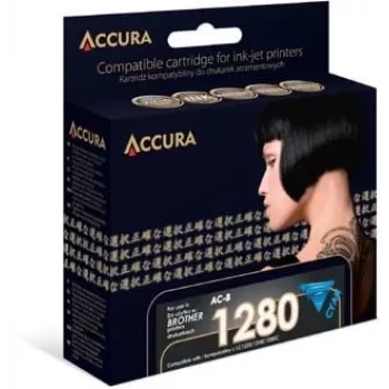 Accura kompatibel cyan blækpatron til Brother LC1280XLC/LC1240XLC/LC1220XLC (høj kapacitet, 1200 sider)