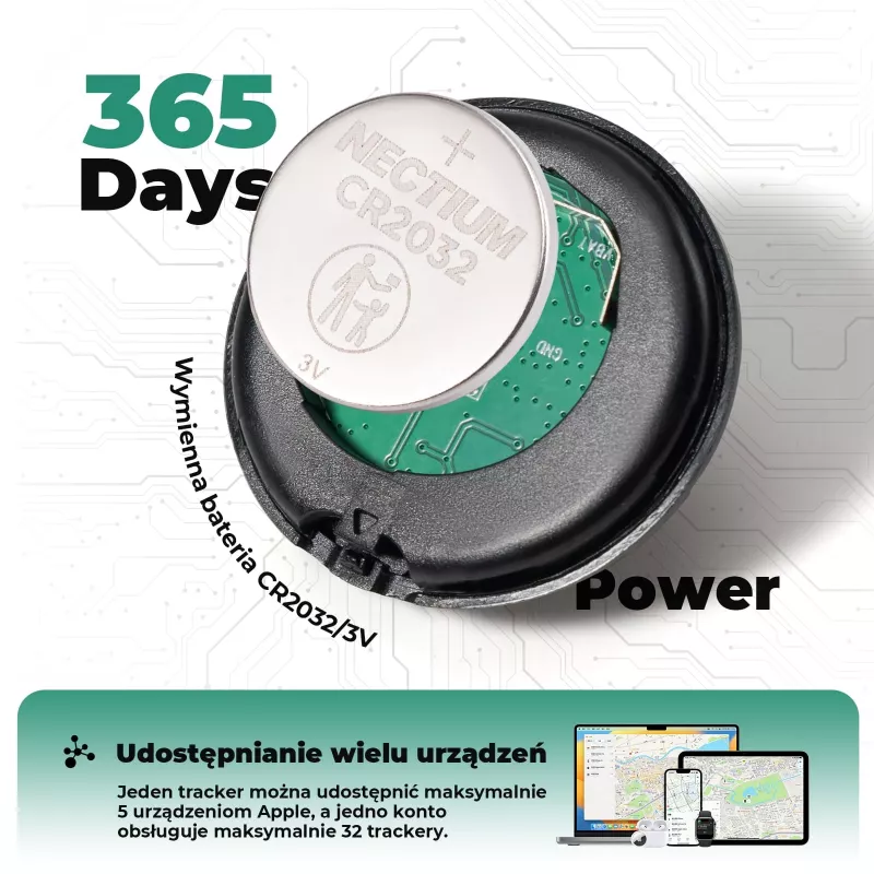 ROCKBROS RT1W Bluetooth-tracker til Apple Find My - sort