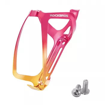 ROCKBROS RKL02 Aluminum Alloy Bicycle Bottle Cage - Red-Gold Gradient