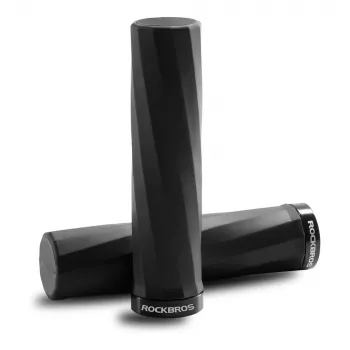 ROCKBROS 71230002004 Rubber Bicycle Grips, Black