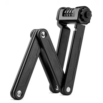 ROCKBROS LFCXR0085 Folding Combination Bike Lock, Black