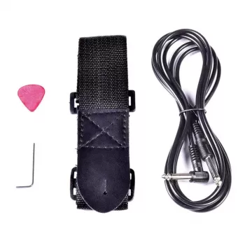 NN EG SET RED elguitarsæt med 10W forstærker, HSS-pickupper, gigbag, stemmer, rem, kabel, plektre – rød
