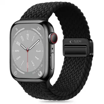 Tech-Protect nylon magnetic loop armbånd til Apple Watch 8/9/10/11/SE (40/41/42mm) sort