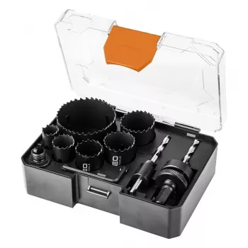 NEO TOOLS bi-metal hulsavesæt Co8% (19, 25, 30, 35, 40, 68 mm), 9 dele