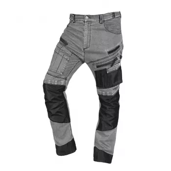 NEO TOOLS denim-arbejdsbukser med Oxford-forstærkninger, grå, størrelse XL