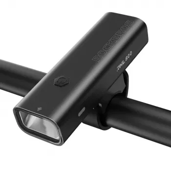 Rockbros 24710012001 Front Bike Light 800 lm with USB-C to USB-A Cable, Black