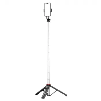 WOZINSKY WC1Y3S selfiestang-stativ 1,3 m med telefonholder - sort