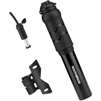 ROCKBROS 810PCS-HP mini-cykelhåndpumpe med fleksibel slange til Presta- og Schrader-ventiler - sort