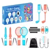 HURTEL Family Accessories Pack 15 in 1 til Nintendo Switch 2-konsol - orange og blå sæt