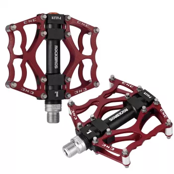 ROCKBROS JT201012LR 2010-12L Aluminium Platform Bike Pedals - Red
