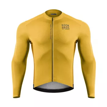 ROCKBROS ROAD TO SKY herre langærmet cykeltrøje gul størrelse S
