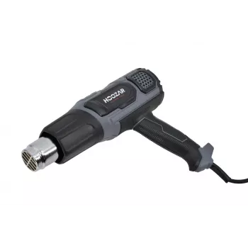 HOOZAR 2000W varmluftpistol med justerbar temperatur, LCD-display, 4 dyser og bæretaske