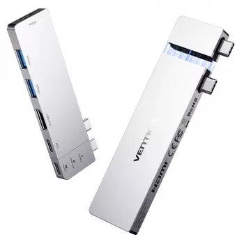 VENTION 6-i-2 Thunderbolt 5 dockingstation 8K@240Hz 80Gbps 140W PD DisplayPort 2.1 USB-C