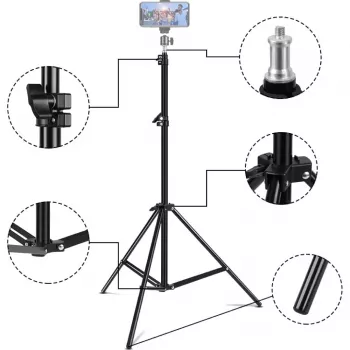 MOZOS ST-SELFIE selfie-stick-stativ med Bluetooth-fjernudløser til smartphones, 68 cm, sort