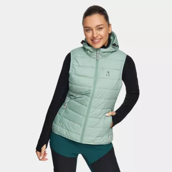 Alpinus Monza dame løbevest, mint, størrelse M - hurtigtørrende, åndbar, let