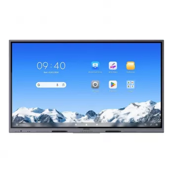 Hikvision DS-D5C75RB/A2L 75 inch 4K interaktivt display, Android 14 (opgraderbar til 16 EDLA), 40-punkts IR-touch, 8GB RAM, 128GB lager, Wi-Fi 6, Bluetooth 5.2, 3x HDMI, USB-C, 2x15W højttalere, 8-mikrofon-array, VESA 800x400