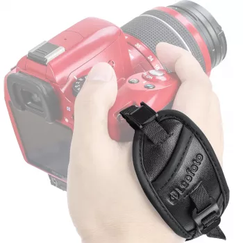 Leofoto WS-01 universelt håndledsrem til kameraer - justerbar, Hypalon & nylon, sort