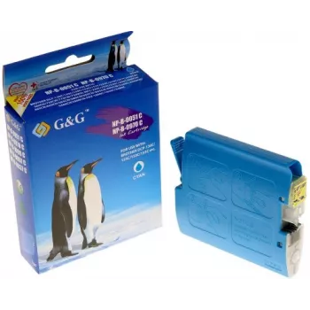G&G kompatibel blækpatron til Brother LC-970C/LC-1000C cyan (400 sider, 11ml, smart chip)