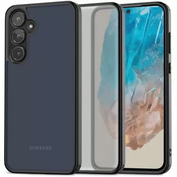 Tech-Protect Magmat magnetisk cover til Samsung Galaxy M35 5G – mat sort (TPU/PC, MagSafe-kompatibel)