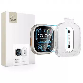 Tech-Protect Easy Set+ skærmbeskyttelse til Apple Watch Ultra 1/2/3 (49 mm), 2-pak