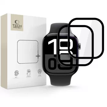Tech-Protect Glass Flex+ skærmbeskyttelse til Apple Watch 10/11 (46 mm) 2-pak sort