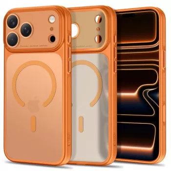 TECH-PROTECT MagPrime MagSafe-cover til iPhone 17 Pro Max / 18 Pro Max - mat Cosmic Orange