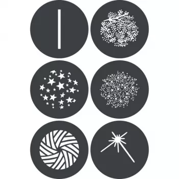 Godox GP GS3 gobo-sæt til projektionspåsatser (6 mønstre, 66 mm)