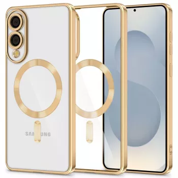 Tech-Protect Magflex MagSafe Samsung Galaxy S25 Edge-cover Shiny Gold