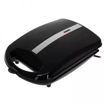 Adler AD 3078 Sandwich Maker for 4 Sandwiches, 1800 W, Non-Stick Plates, Vertical Storage, 2 Indicator Lights, Black (AD 3078)