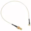 MikroTik ACMMCXRPSMA 0,26 m MMCX til RP-SMA han koaksial pigtail-kabel, 50 Ohm, RG178, sort