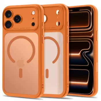 TECH-PROTECT MagPeak MagSafe-cover til iPhone 17 Pro / 18 Pro - mat Cosmic Orange