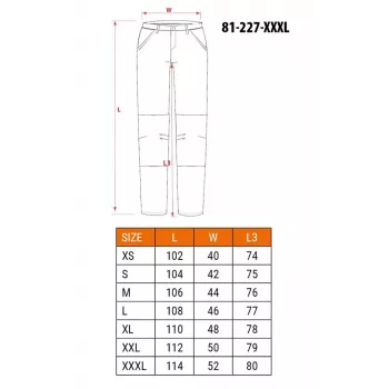 NEO TOOLS 81-227-XXXL beskyttelsesbukser grå/sort XXXL