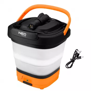 NEO TOOLS 12V Cordless Pressure Washer 5 Bar with Folding Bucket and USB-C Charging